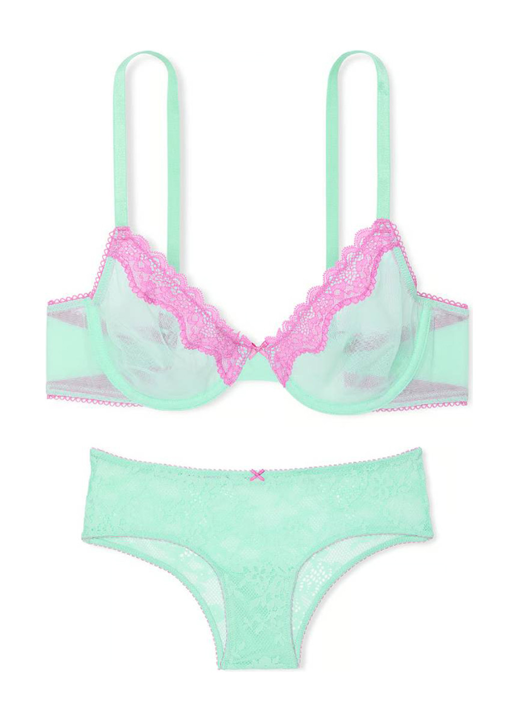 Бірюзовий демісезонний комплект (бюстгальтер, трусики) Victoria's Secret