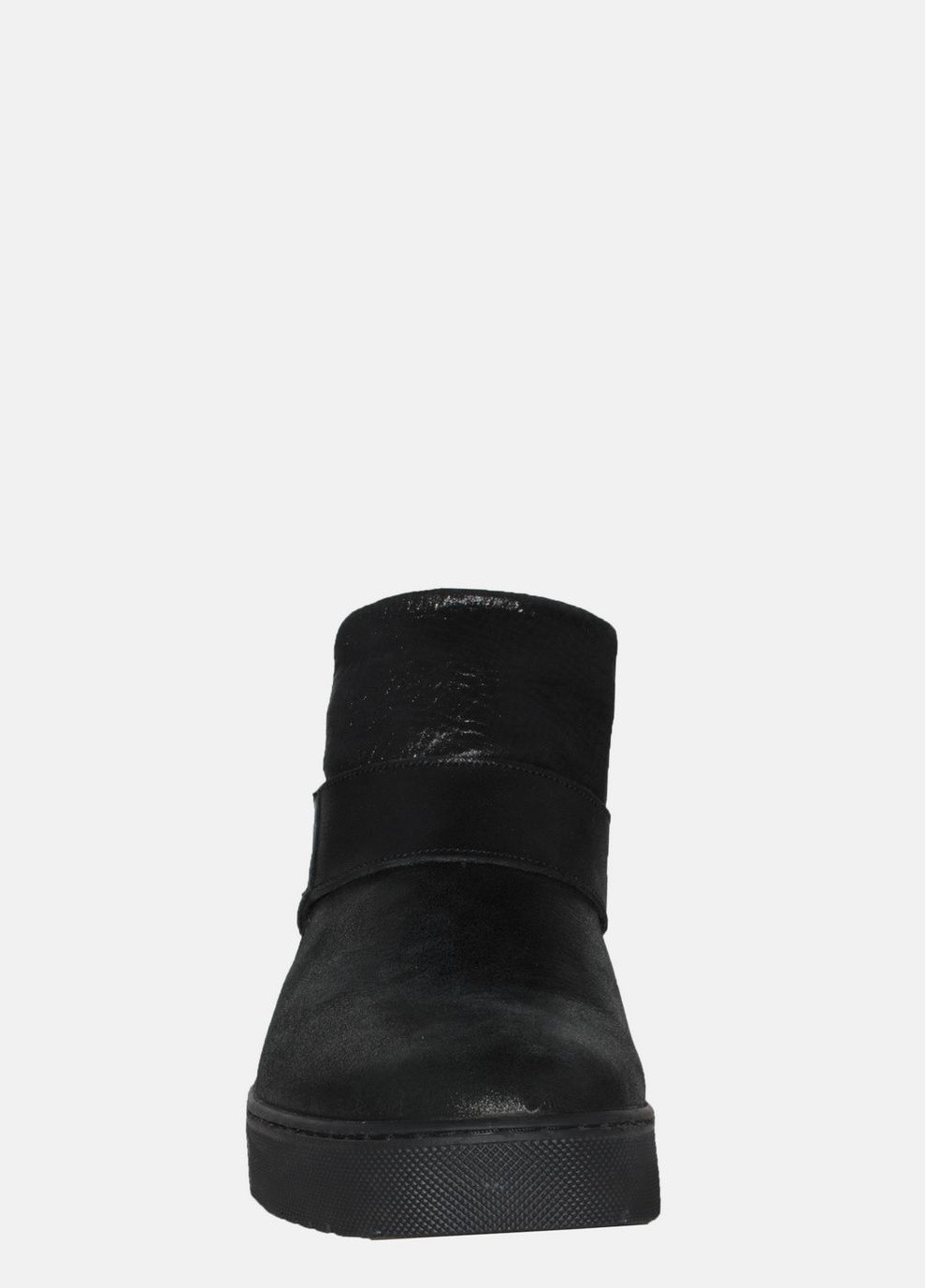 Черные зимние ботинки 161ч.крек черный Fabiani