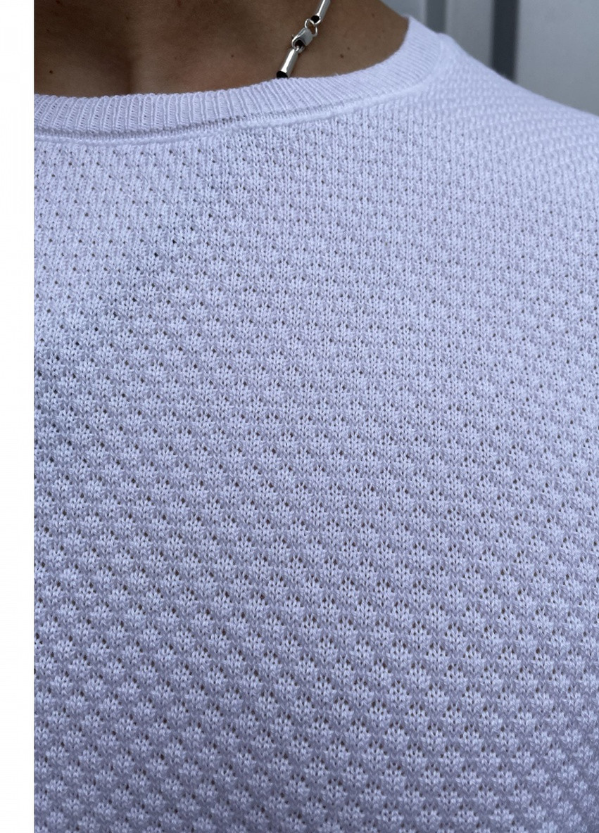 Белый демисезонный свитер Figo 6598 white