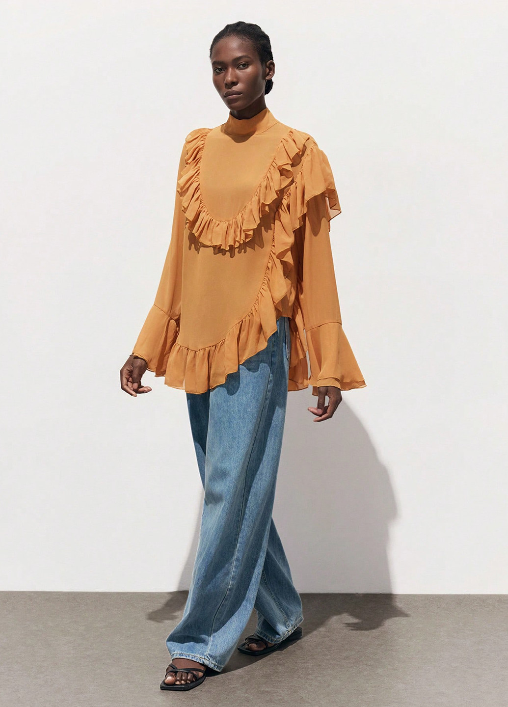 Світло-оранжева блуза SHEIN