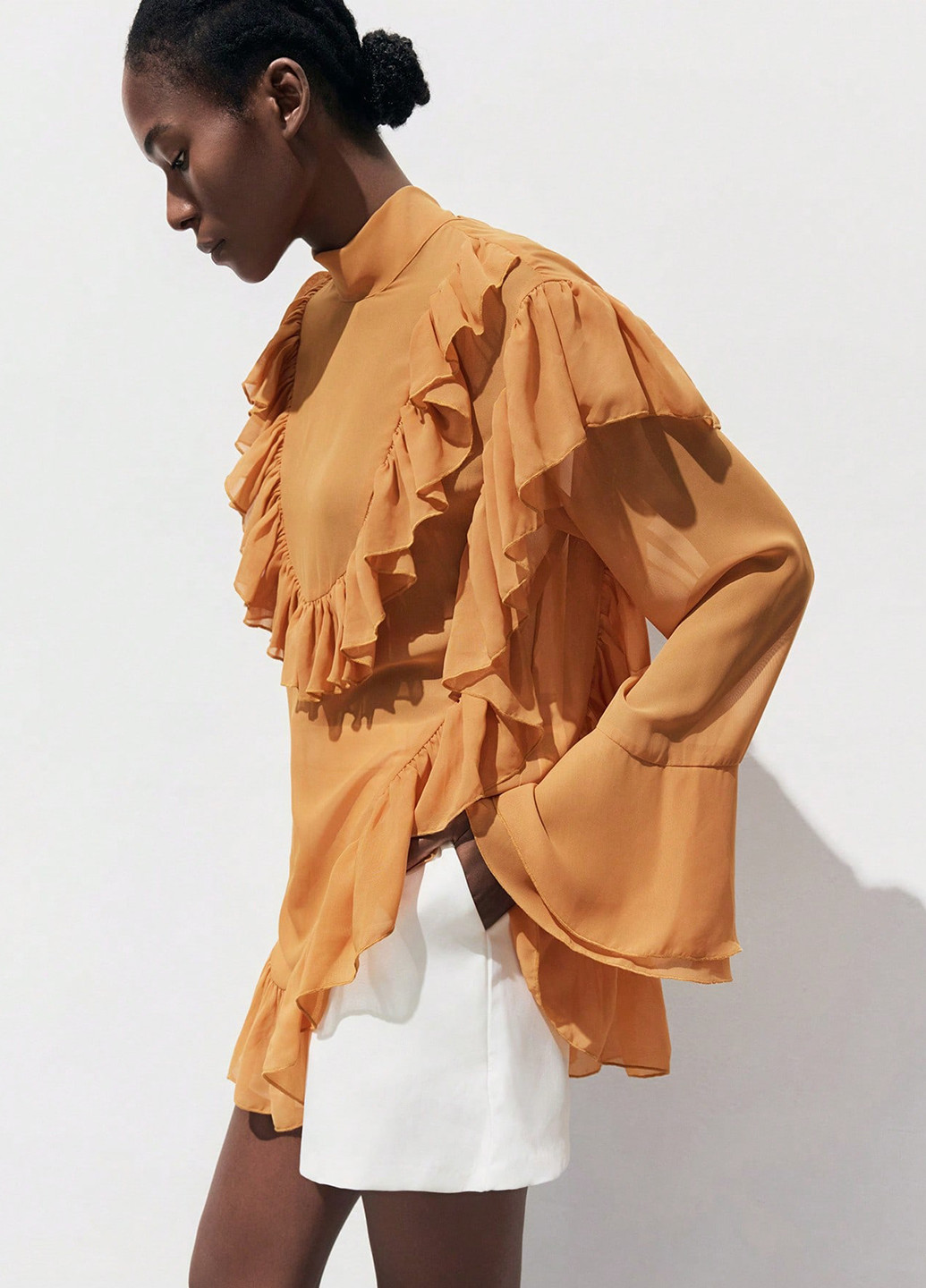 Світло-оранжева блуза SHEIN