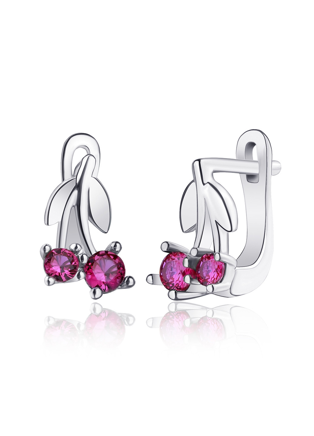 Срібні сережки з фіанітами с2фру / тисяча чотиреста сімдесят-вісім Silvex925 (201169427)