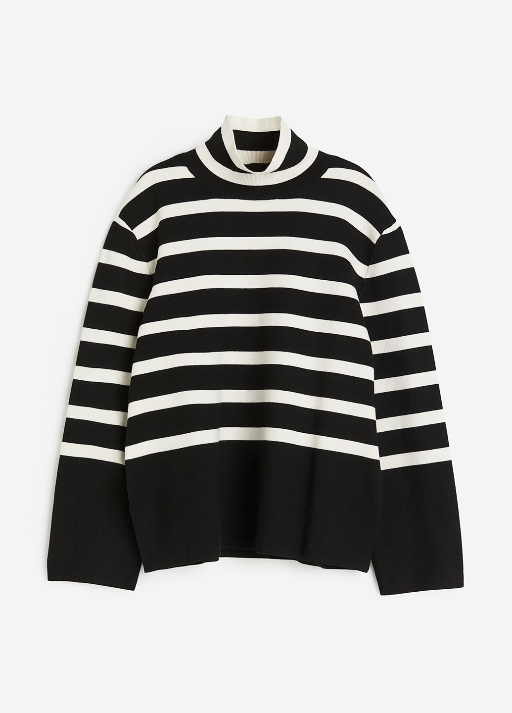 Черно-белый демисезонный свитер H&M