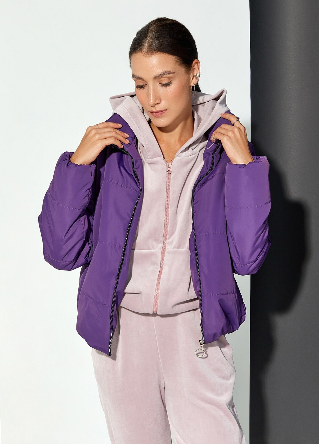 Фиолетовая демисезонная куртки ISSA PLUS