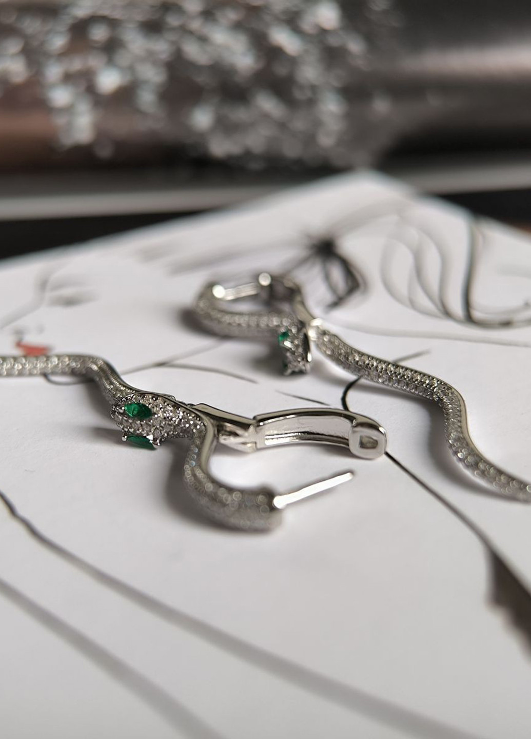 Сережки Silver Flame (369649132)