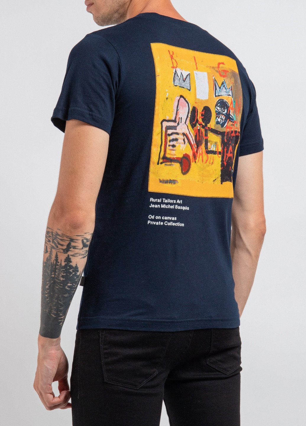 Темно-синяя темно-синяя футболка с принтом Ko Samui