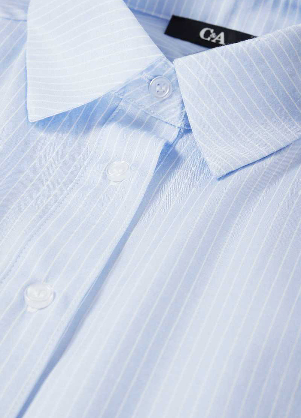 Голубой классическая, кэжуал рубашка однотонная C&A
