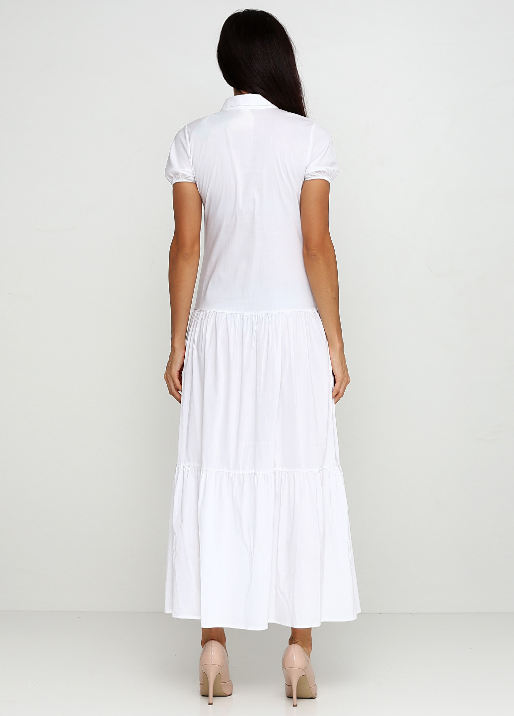 Белое кэжуал платье Paolo Casalini однотонное