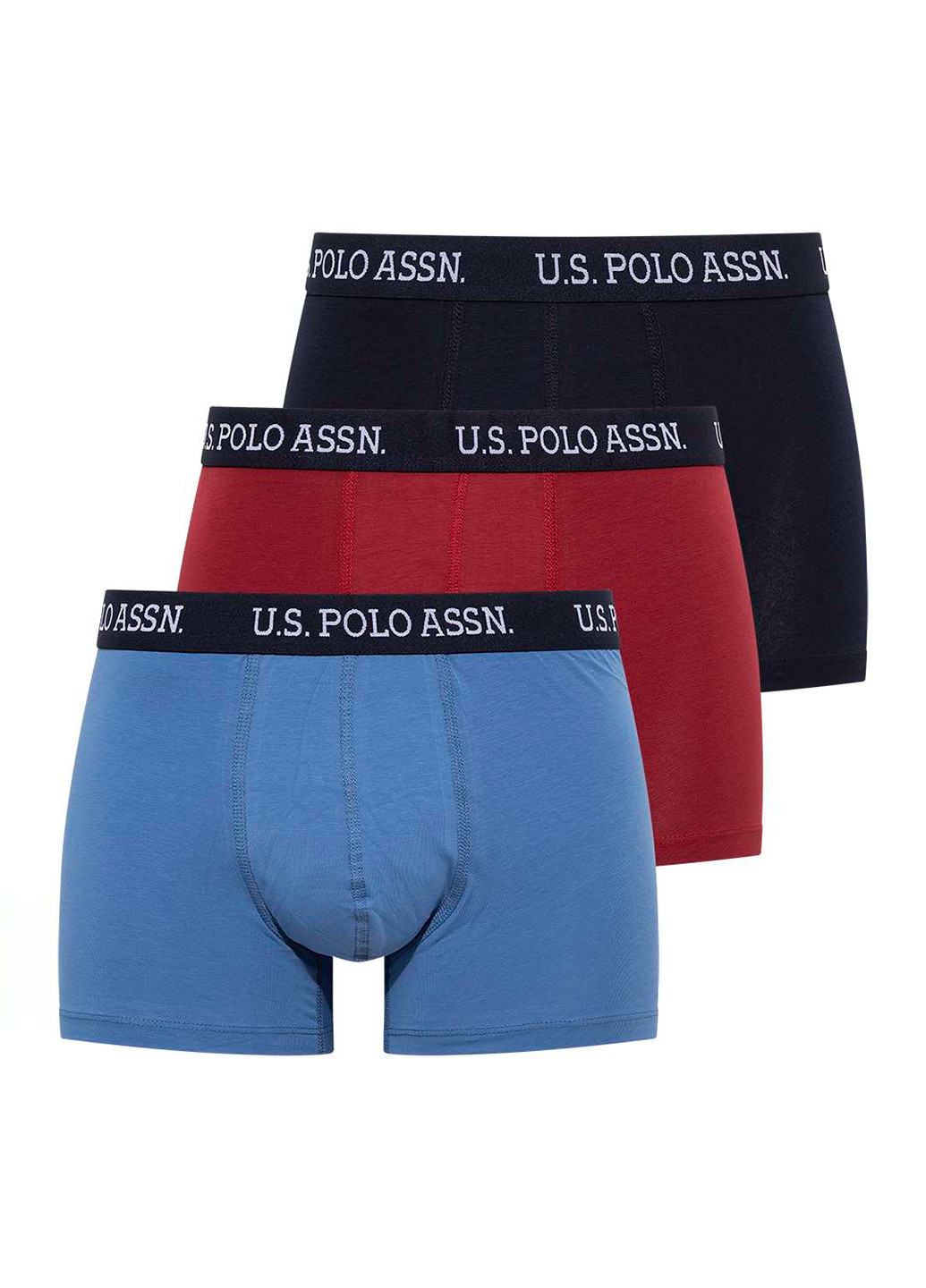 Трусы (3 шт.) U.S. Polo Assn. боксеры логотипы комбинированные повседневные хлопок