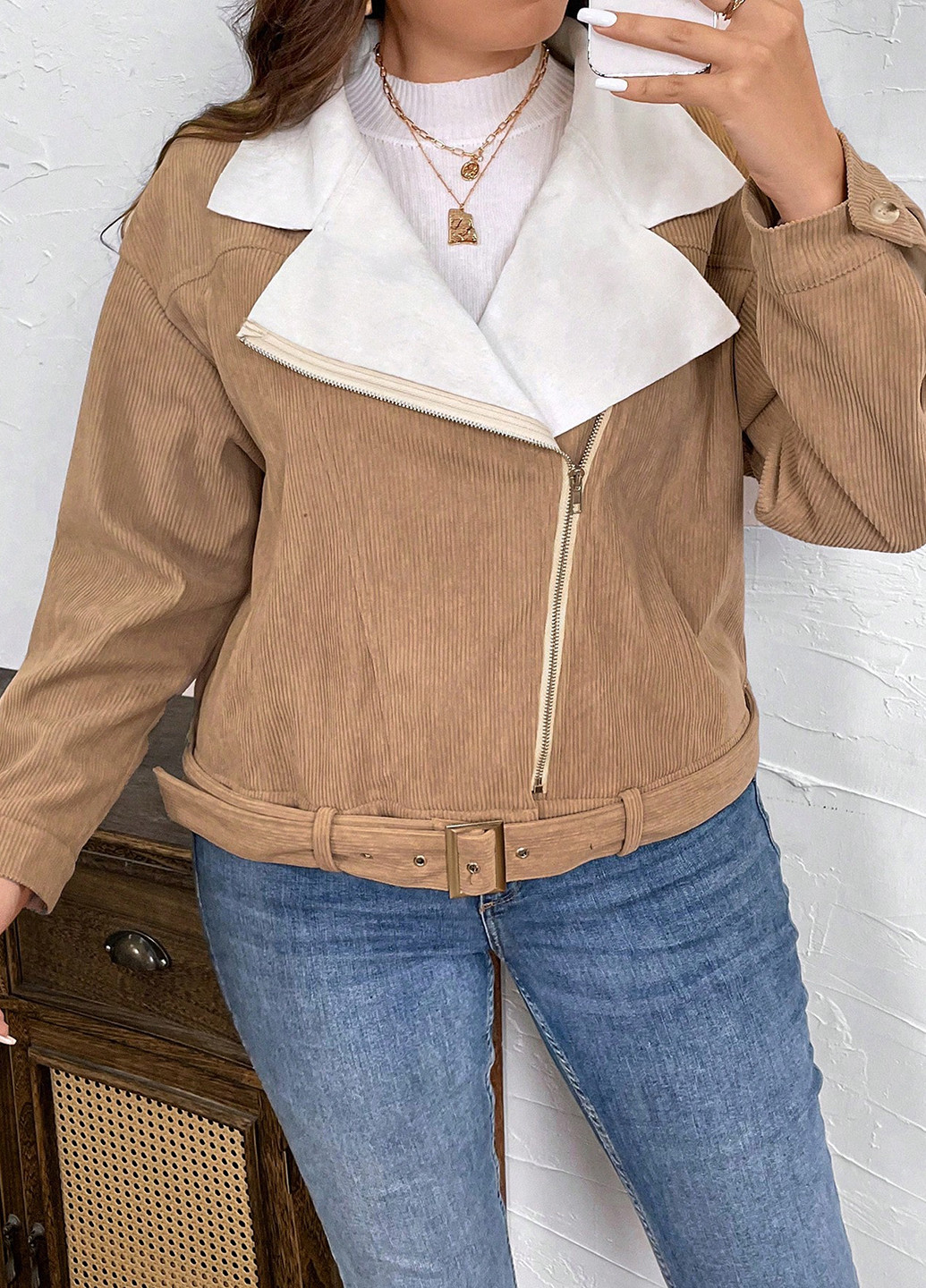 Бежева зимня куртка SHEIN