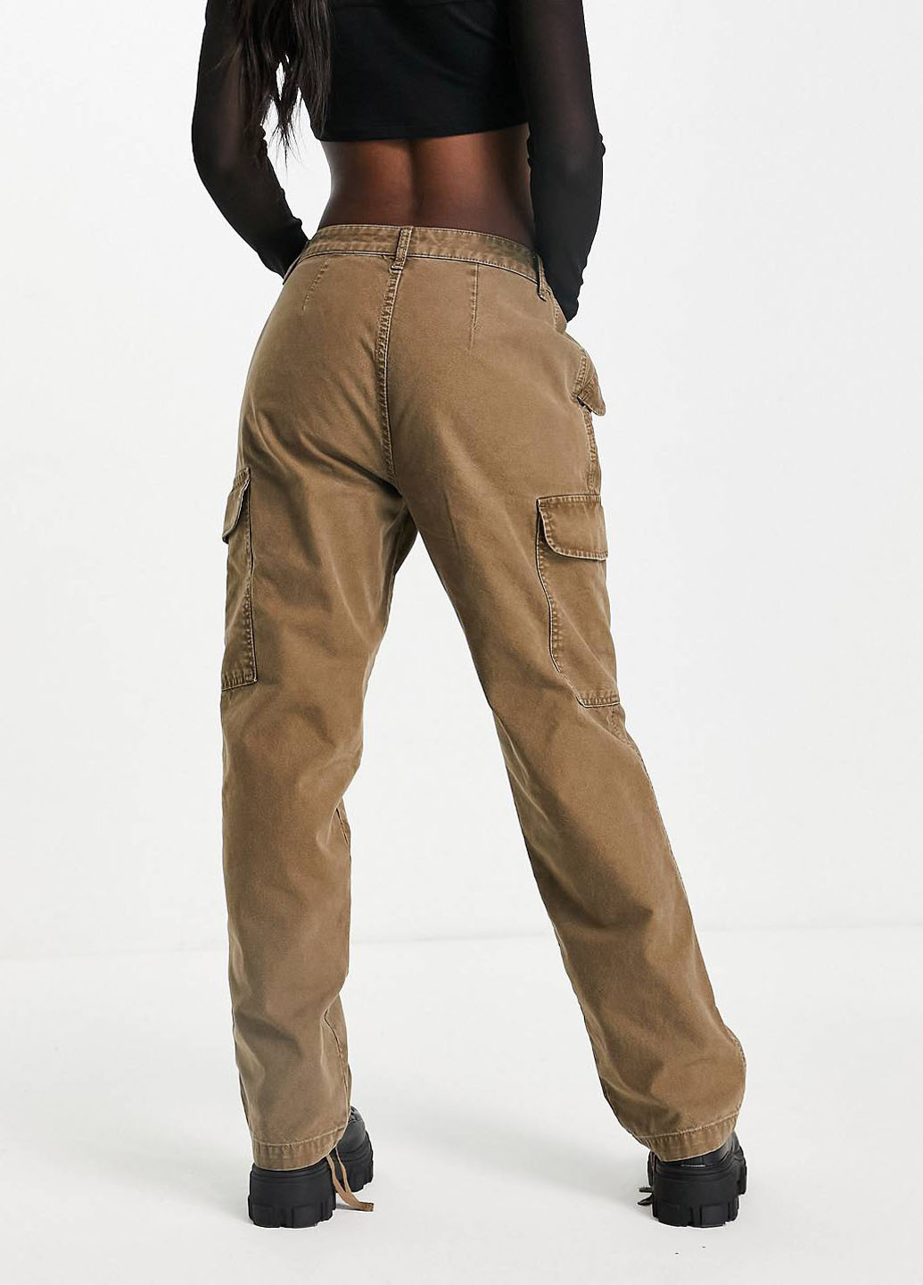 Светло-коричневые кэжуал демисезонные карго брюки Asos