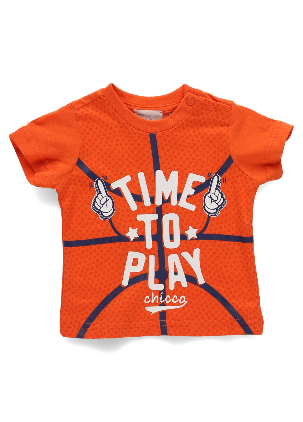 Оранжевая летняя футболка Chicco