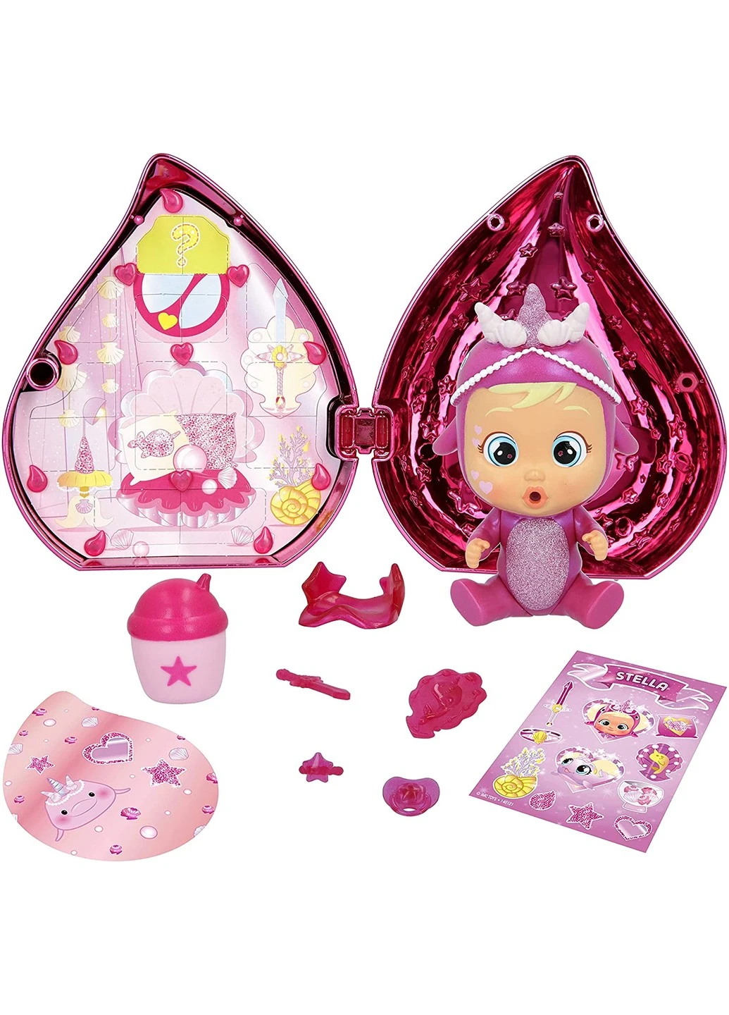 Игровой набор с пупсом Cry Babies Magic Tears Pink Edition Плакса с мини домиком (81550) IMC Toys (255665575)