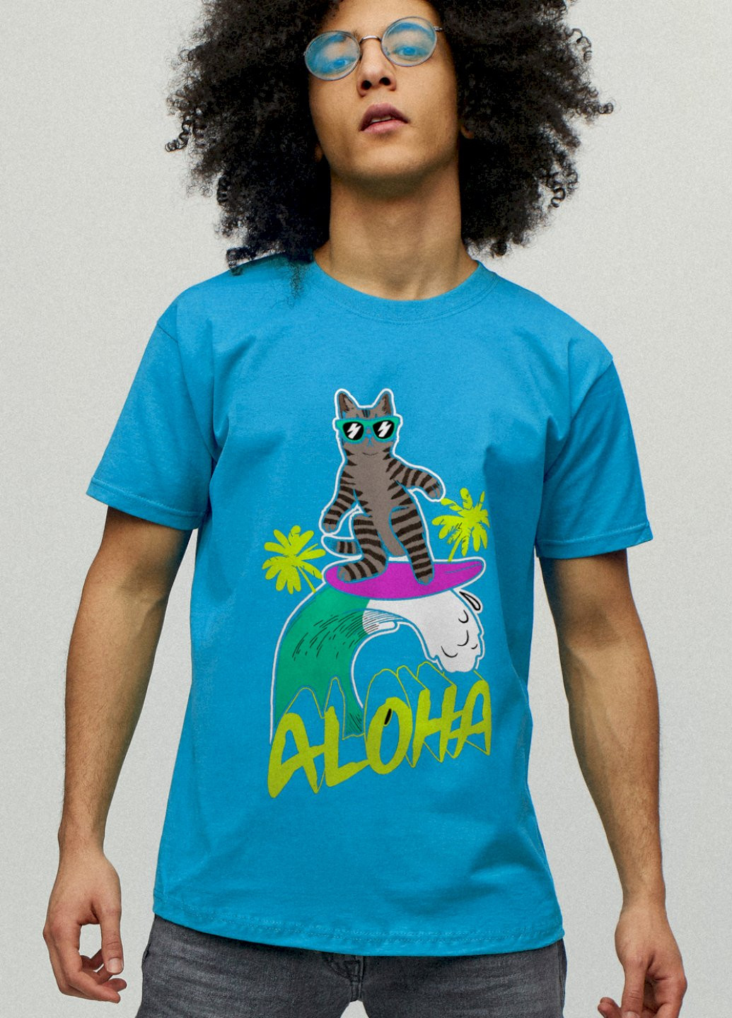 Світло-синя футболка чоловіча YAPPI