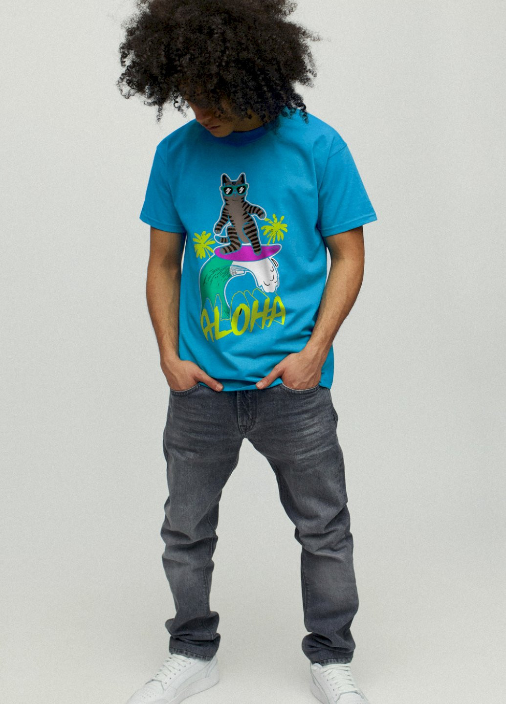 Світло-синя футболка чоловіча YAPPI