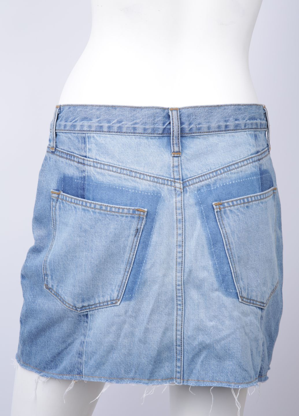 Голубая джинсовая однотонная юбка Gap