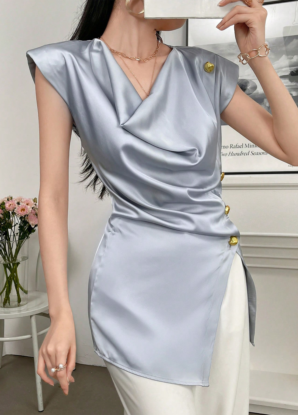 Сіра блуза SHEIN