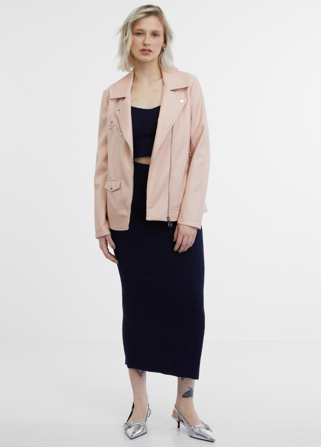 Світло-рожева демісезонна куртка косуха Orsay