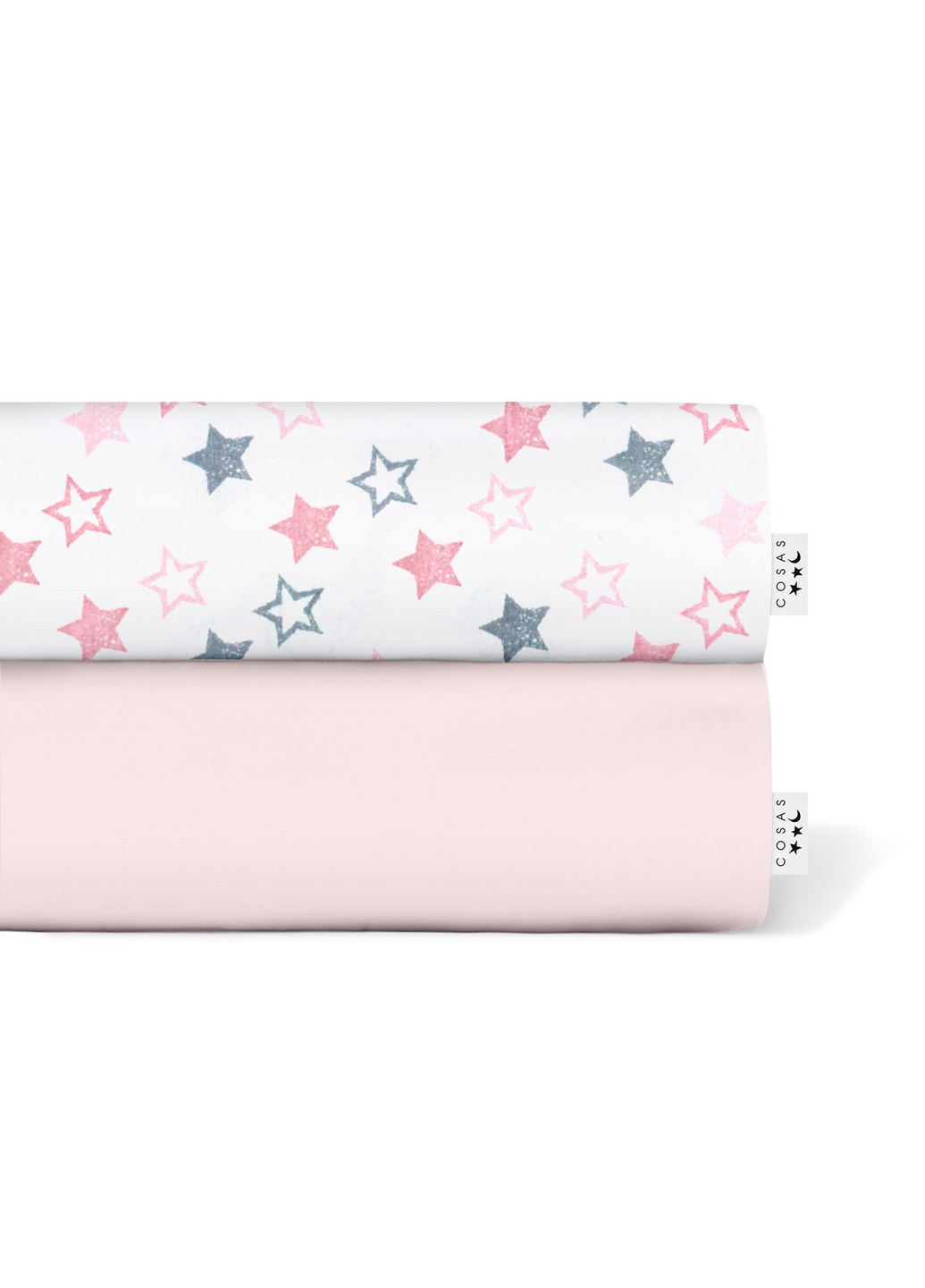 Простирадла полуторні набір ROSE / STAR CL GREY ROSE 155х240 см (2 шт) Cosas (250459853)