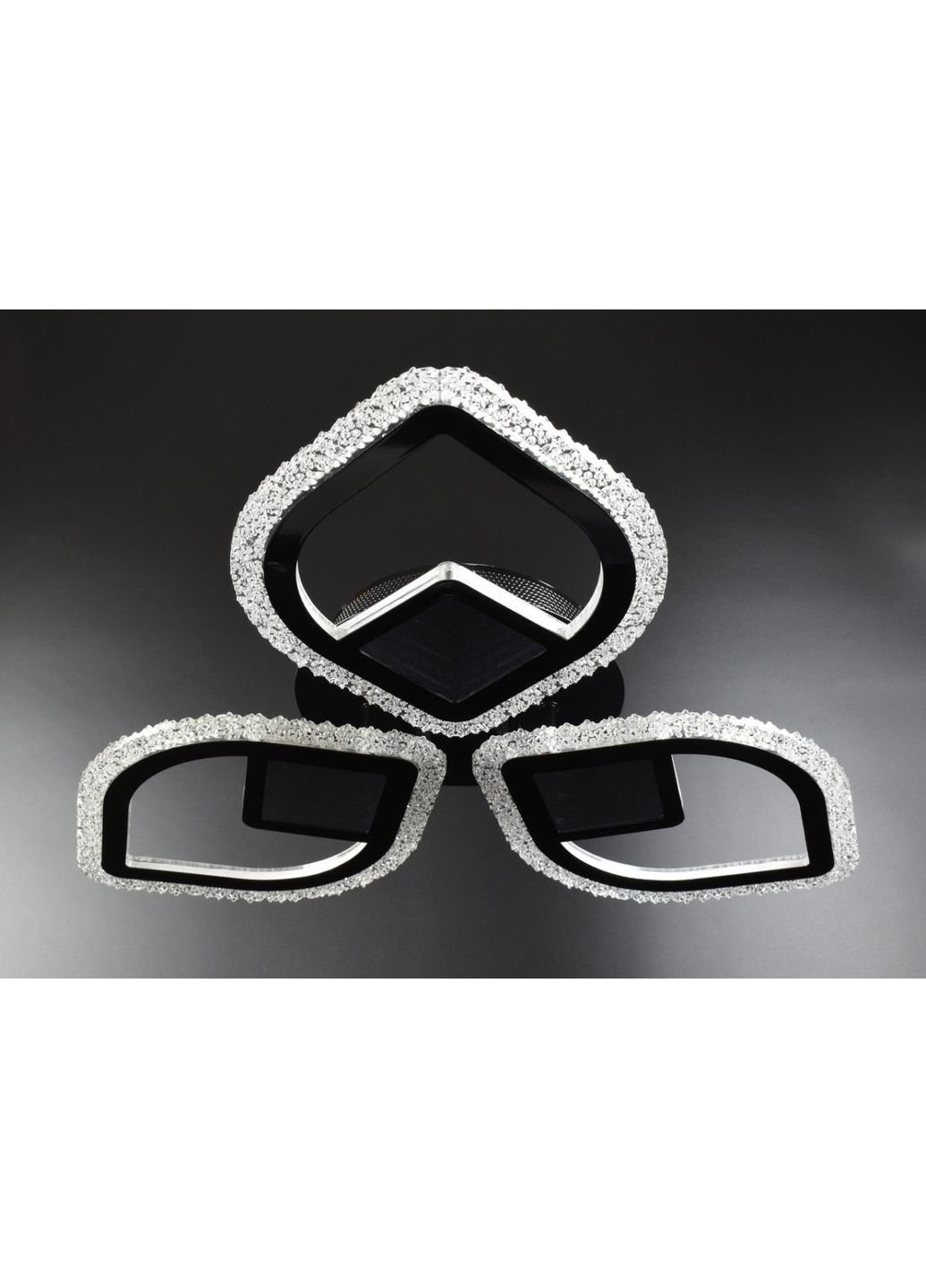 Люстра стельова LED з пультом A2722/3-3D-bk Чорний 8х53х53 см. Sunnysky (253628812)