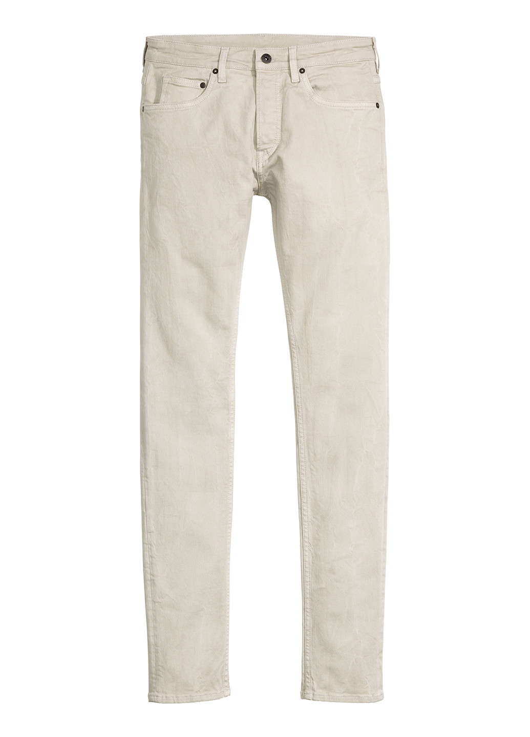 Светло-бежевые демисезонные скинни джинсы H&M