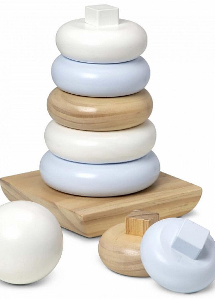 Розвиваюча іграшка Melissa & Doug Величезна натуральна дерев'яна пірамідка (MD30540) Melissa&Doug Огромная натуральная деревянная пирамидка (203978424)