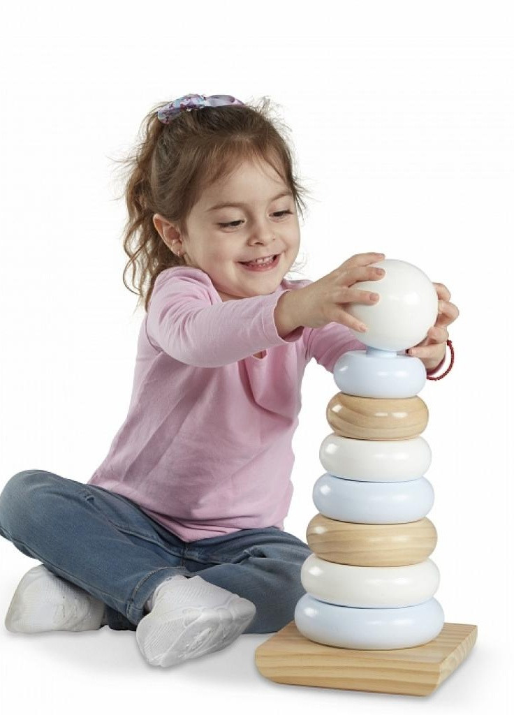 Розвиваюча іграшка Melissa & Doug Величезна натуральна дерев'яна пірамідка (MD30540) Melissa&Doug Огромная натуральная деревянная пирамидка (203978424)