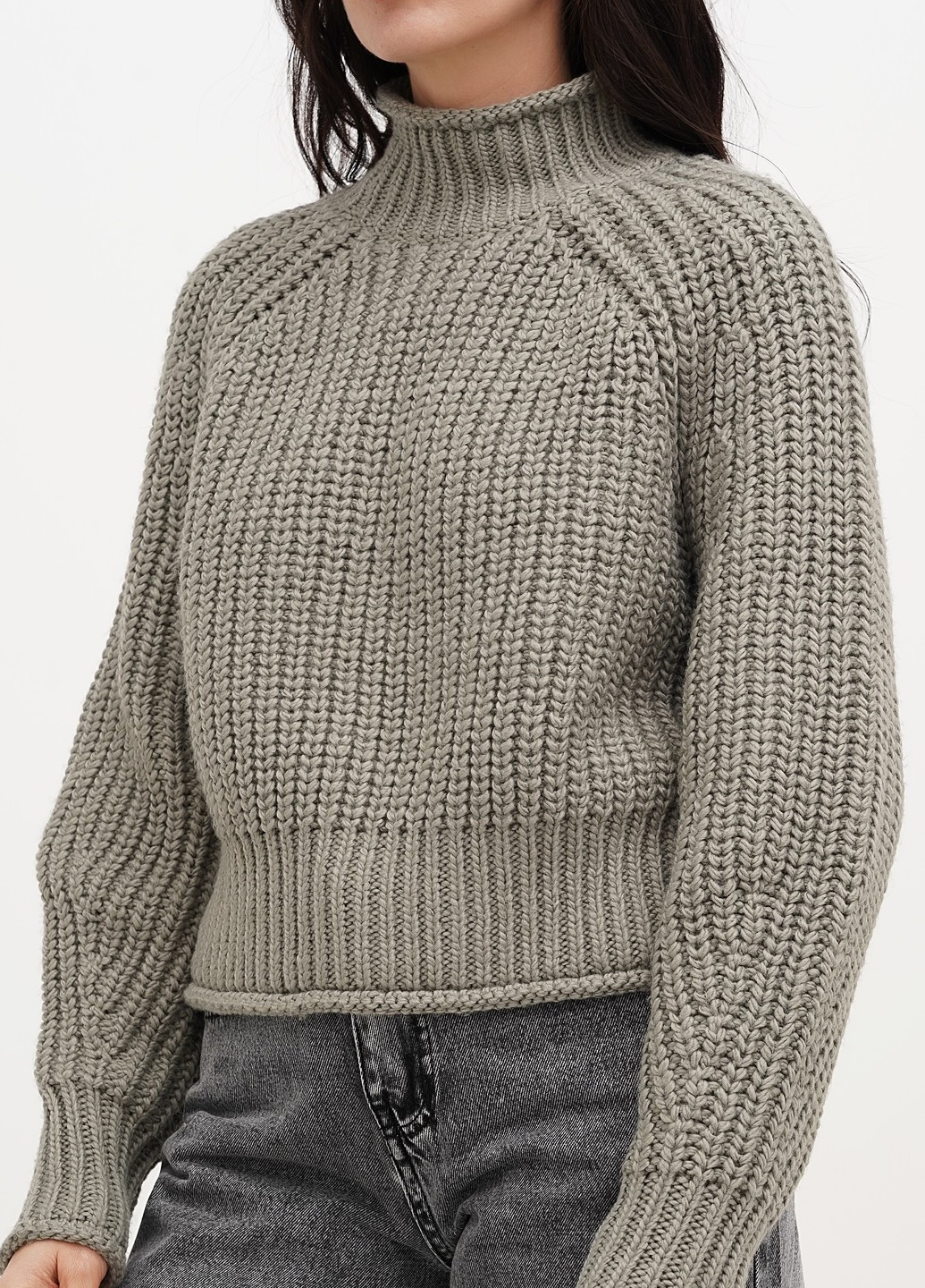 Сіро-бежевий зимовий светр H&M