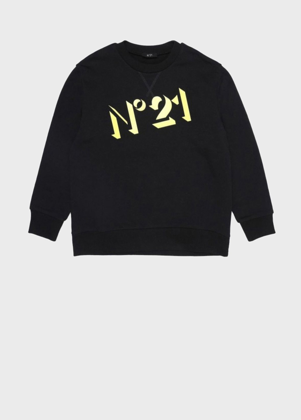 N°21 світшот напис чорний кежуал, спортивний бавовна