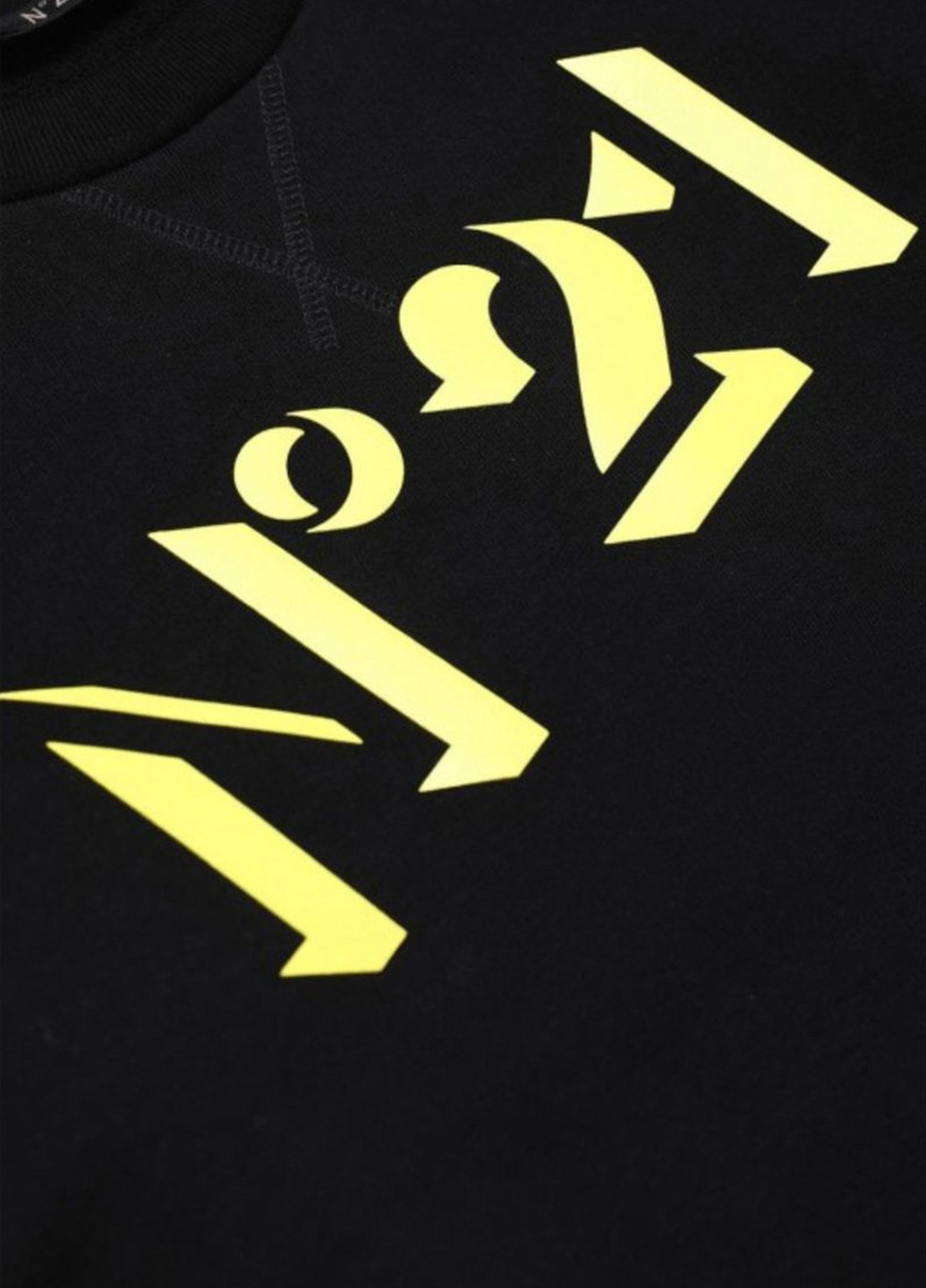 N°21 світшот напис чорний кежуал, спортивний бавовна