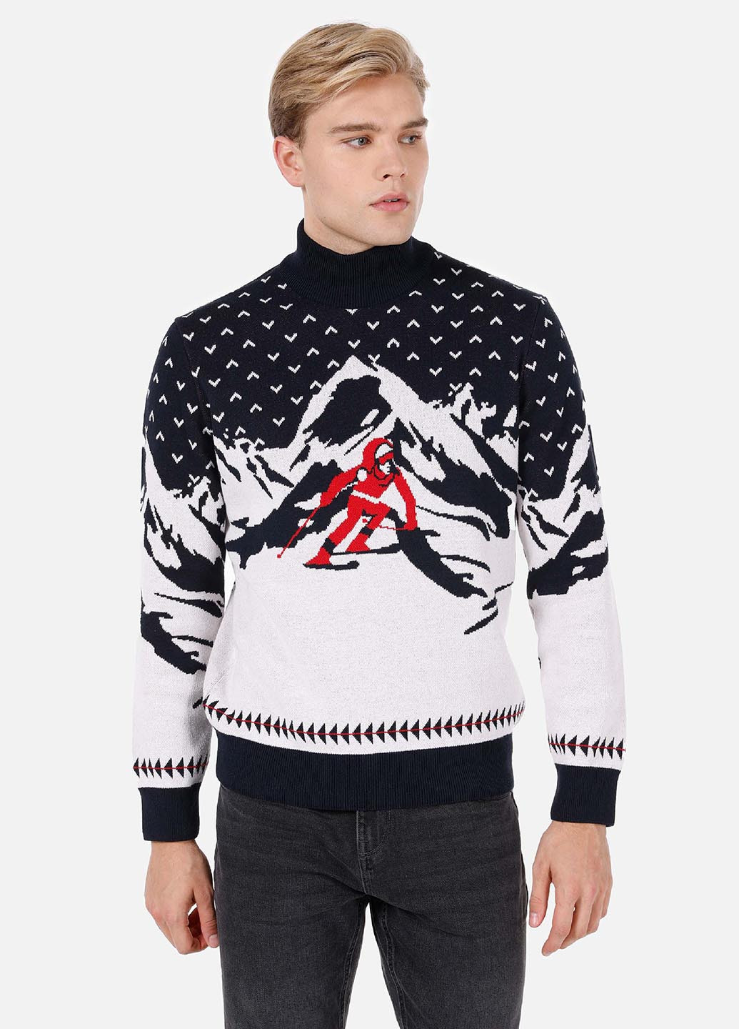 Комбинированный демисезонный свитер Colin's