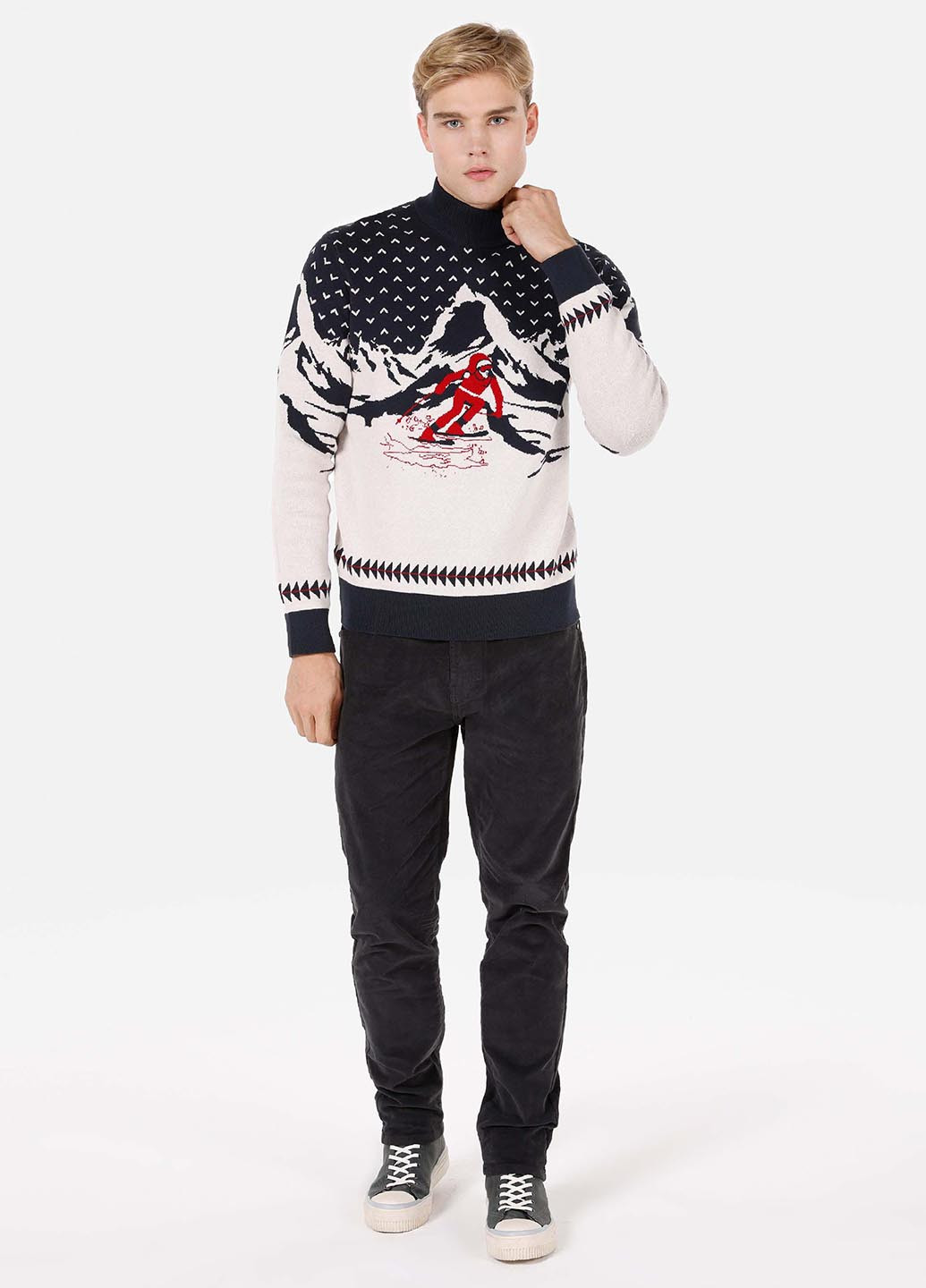 Комбинированный демисезонный свитер Colin's