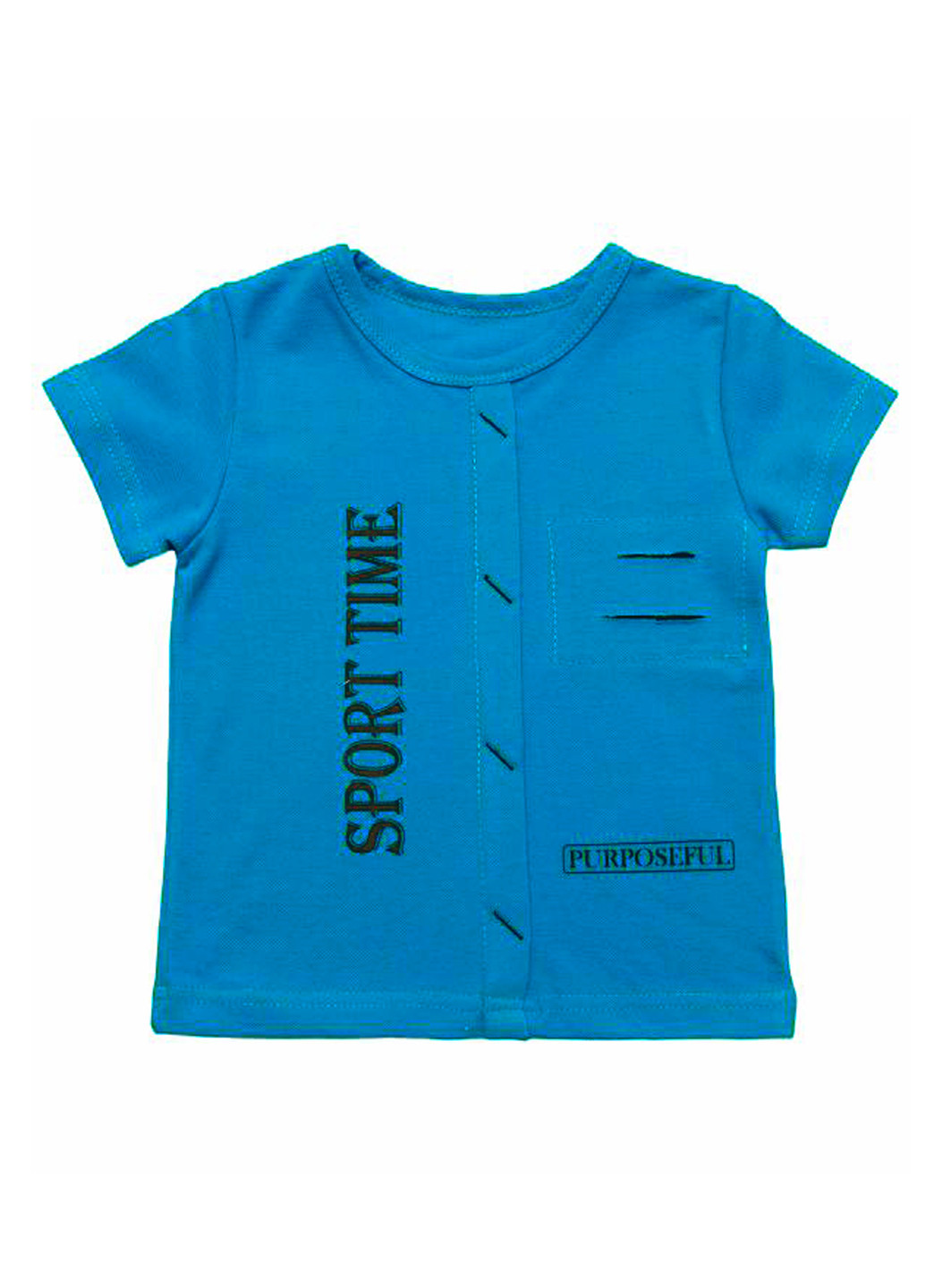 Голубая летняя футболка с коротким рукавом BabiesBerries