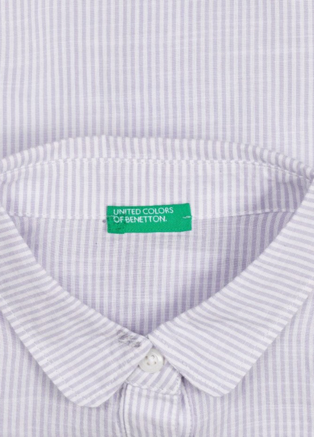 Сиреневая кэжуал рубашка в полоску United Colors of Benetton