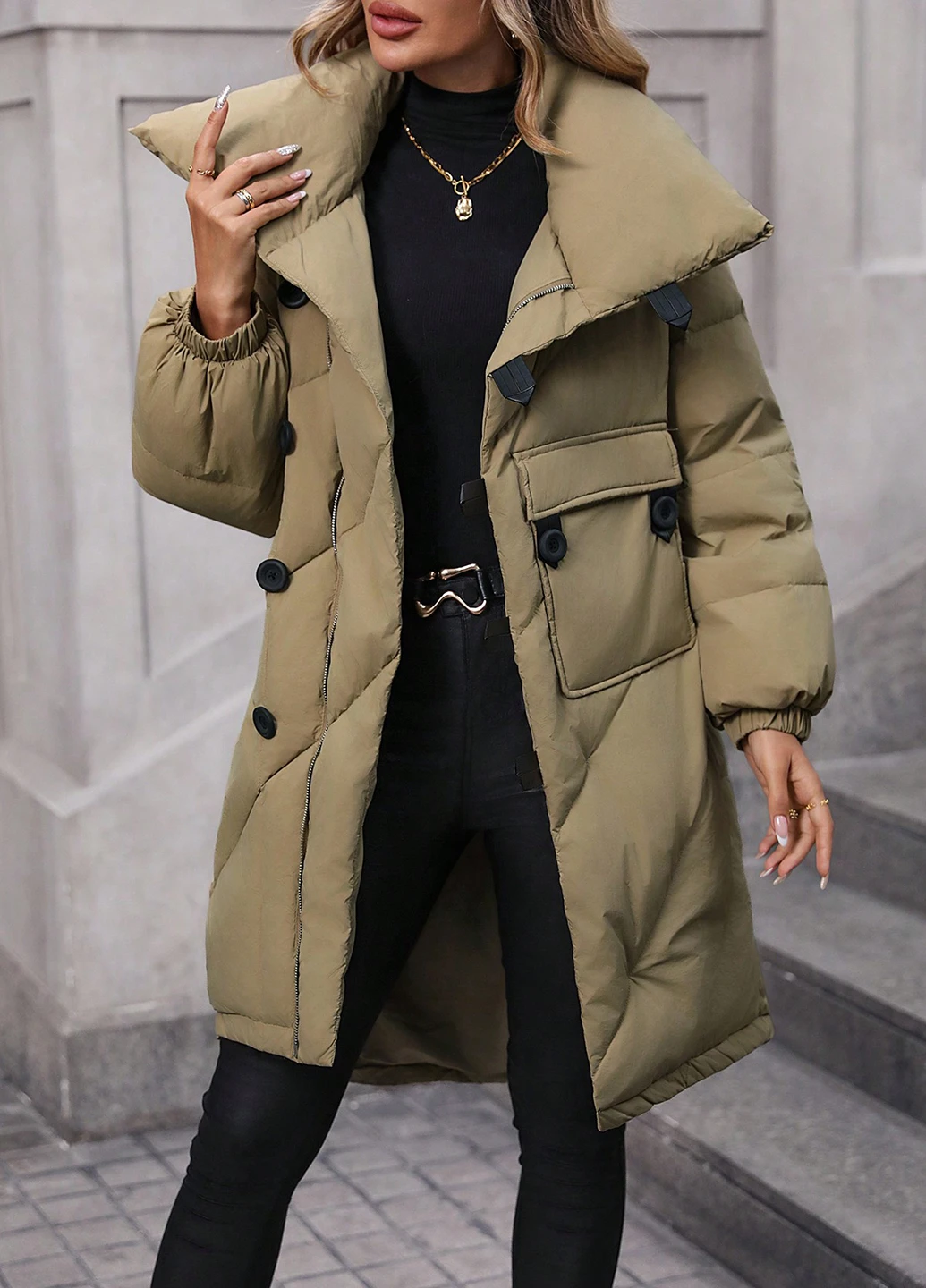 Бежева зимня куртка SHEIN