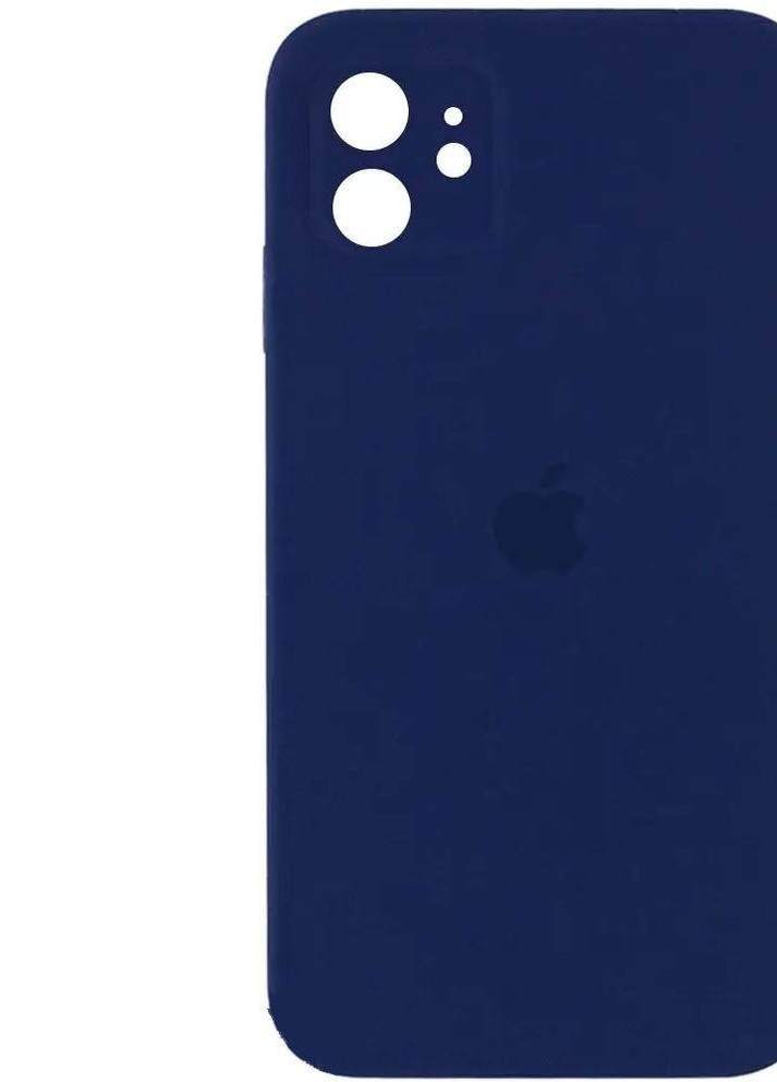 Силіконовий Чохол Накладка з Квадратними Бортиками Silicone Case для iPhone 11 Midnt Blue No Brand (254255641)