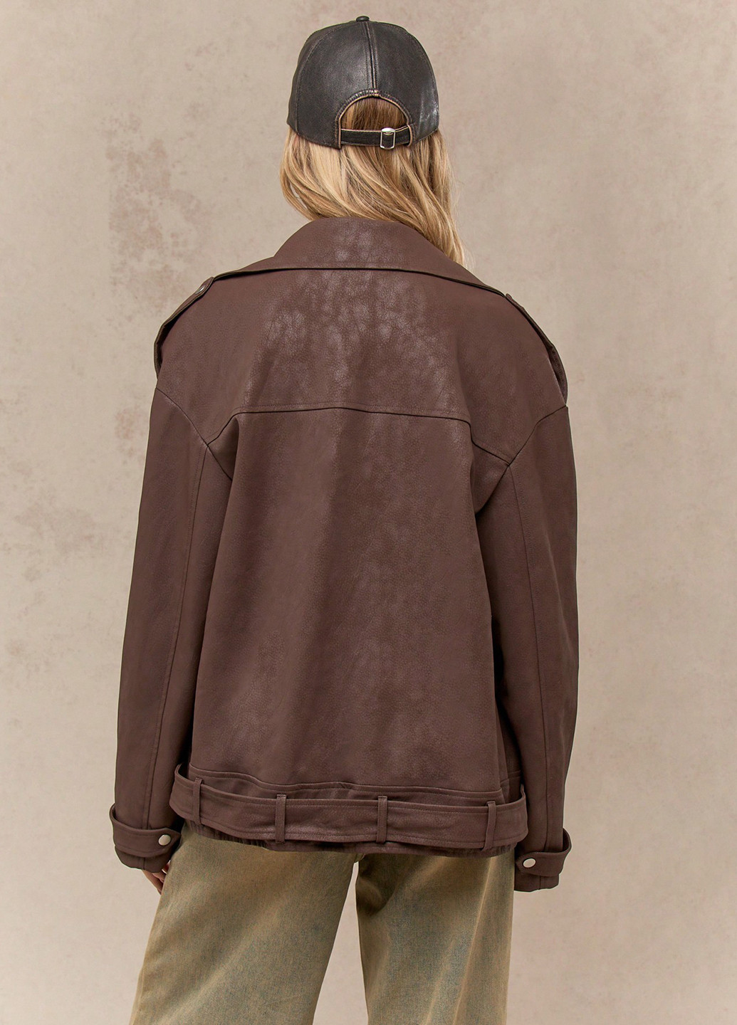 Коричнева демісезонна куртка косуха SHEIN