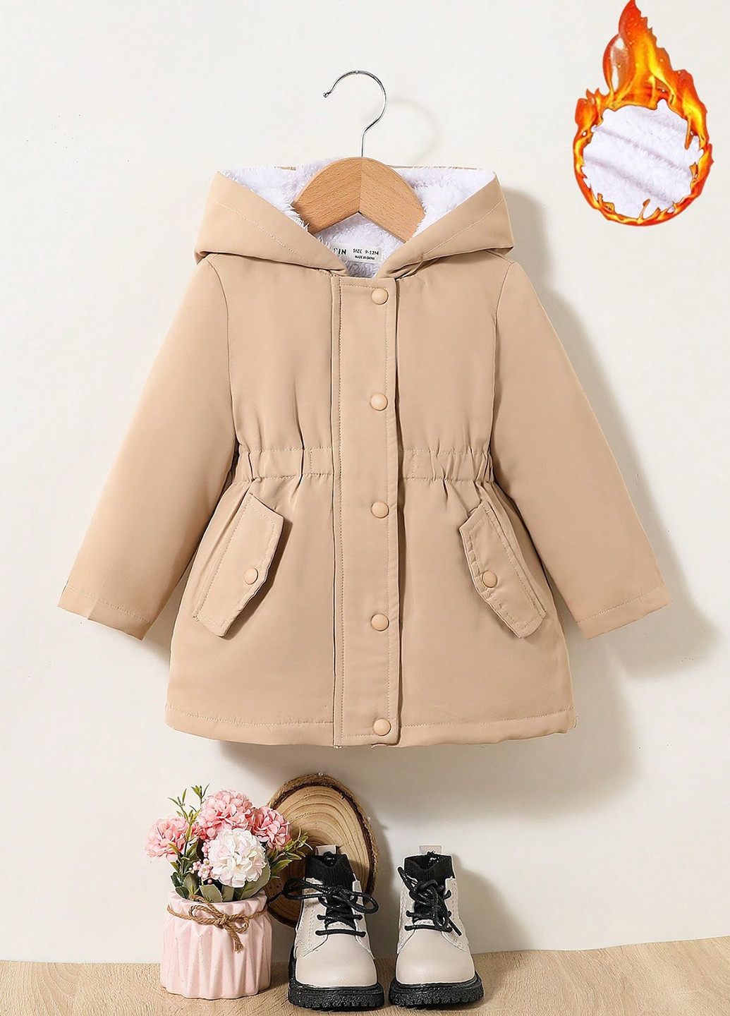 Бежева демісезонна куртка SHEIN