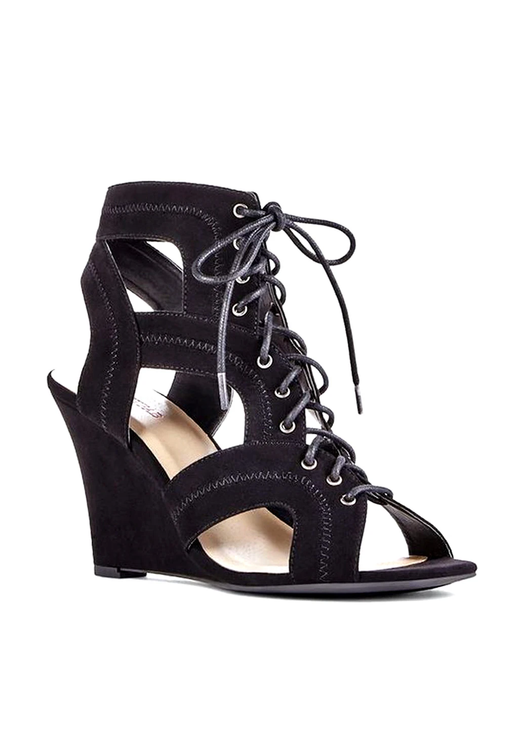 Черные босоножки JustFab на шнурках