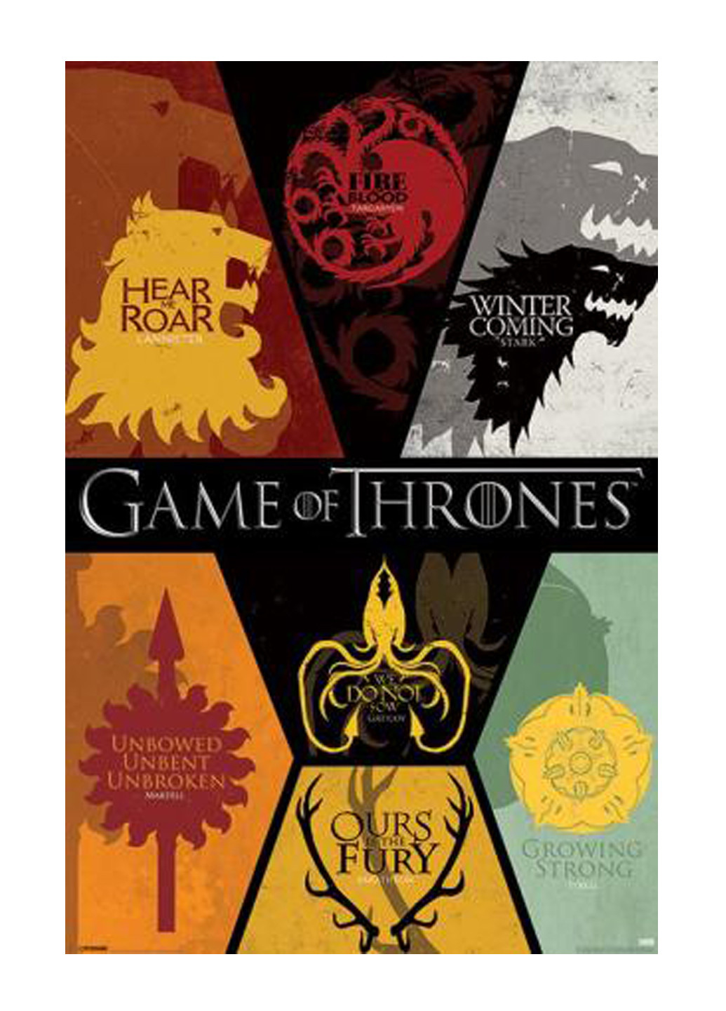 Постер Game Of Thrones - Sigils Pyramid (222966758)
