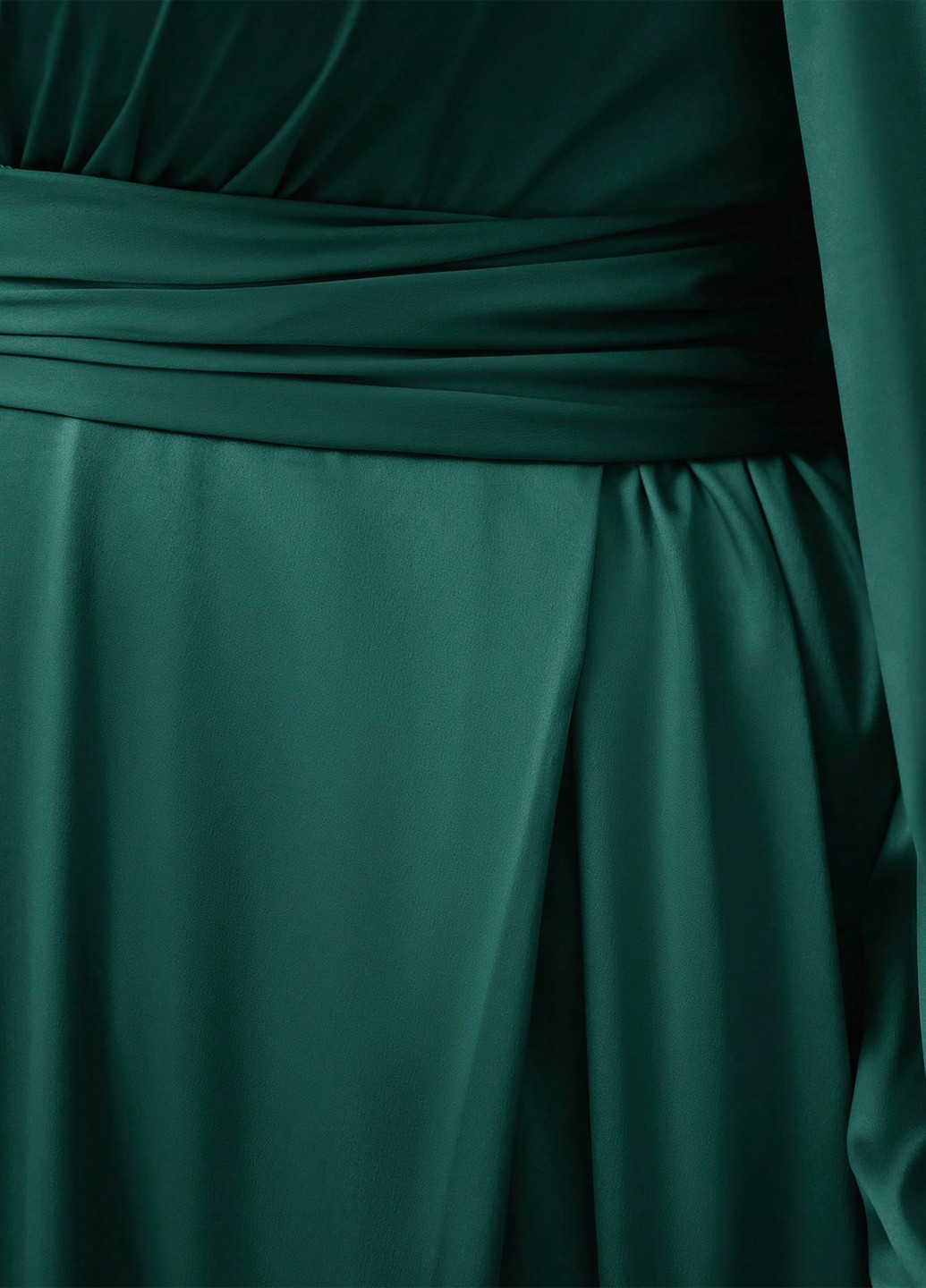 Темно-зелена кежуал сукня кльош SHEIN однотонна