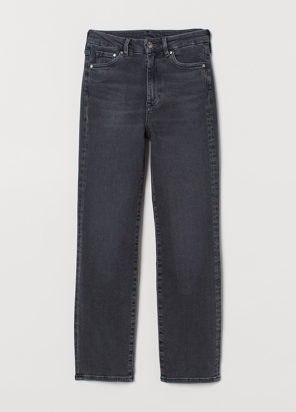 Темно-серые демисезонные прямые, укороченные джинсы H&M