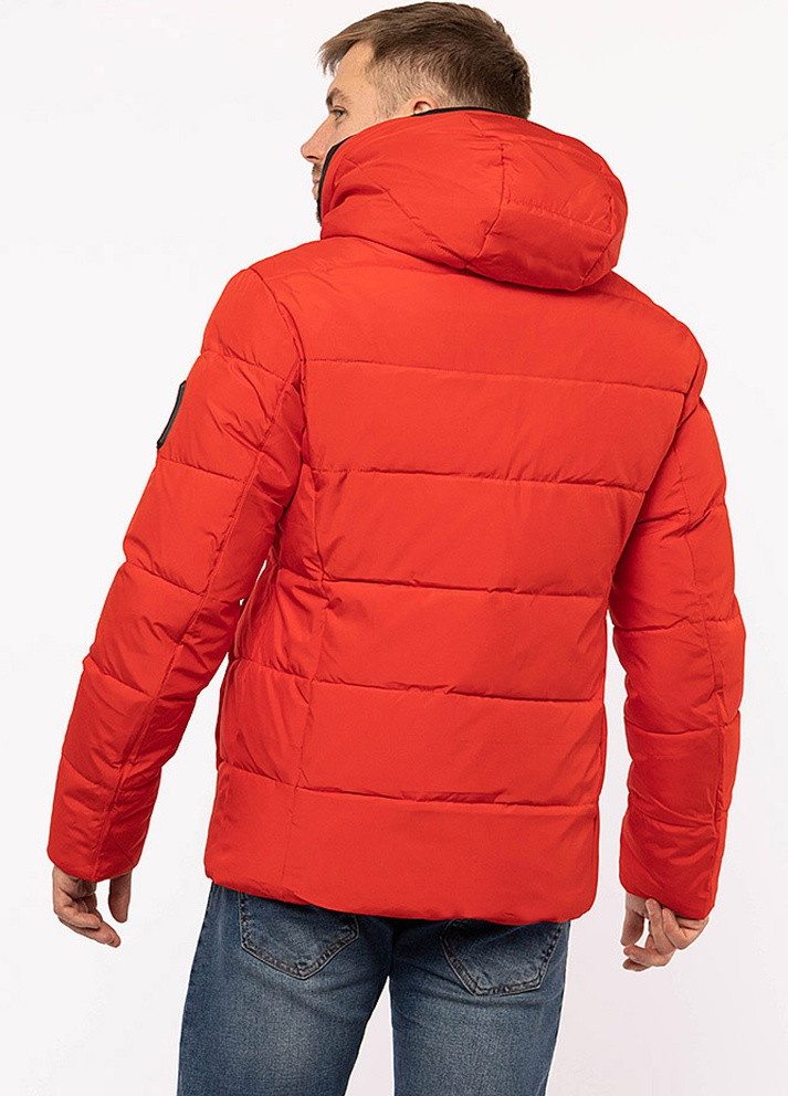 Красная зимняя мужская куртка No Brand