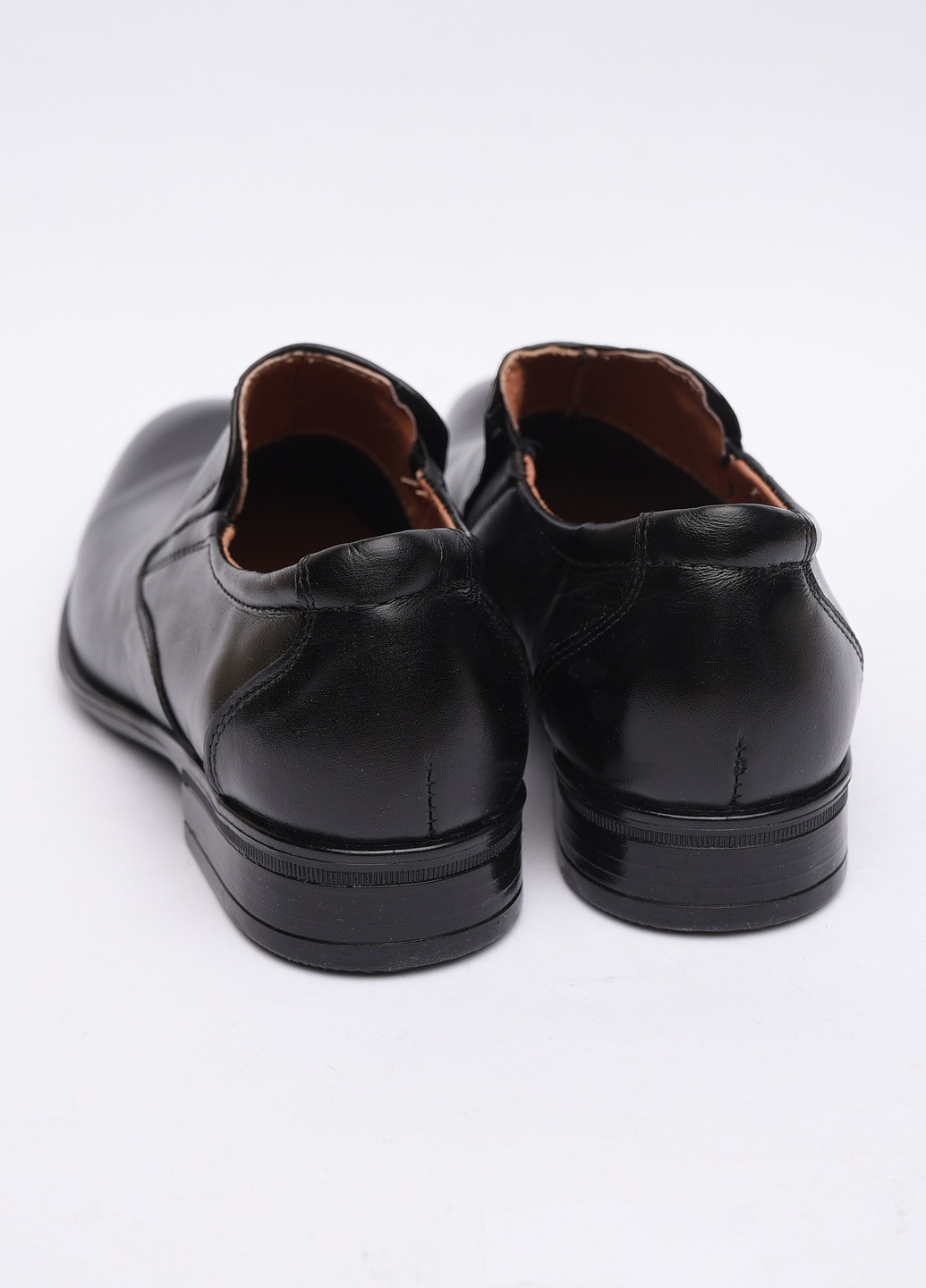 Черные туфли подростковые мальчик черные без шнурков Let's Shop