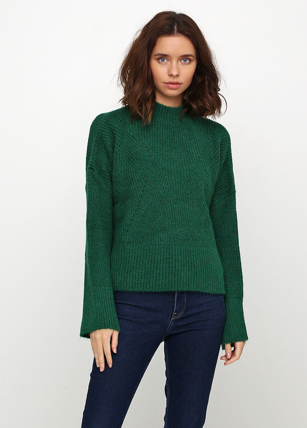Темно-зелений демісезонний светр Fashion