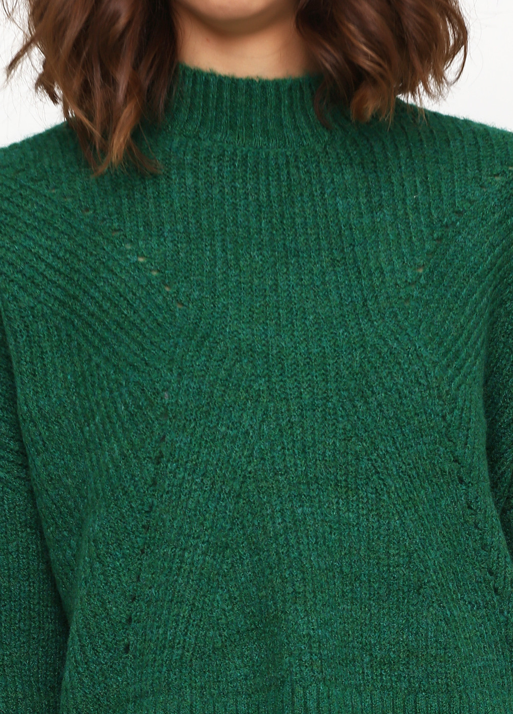 Темно-зеленый демисезонный свитер Fashion