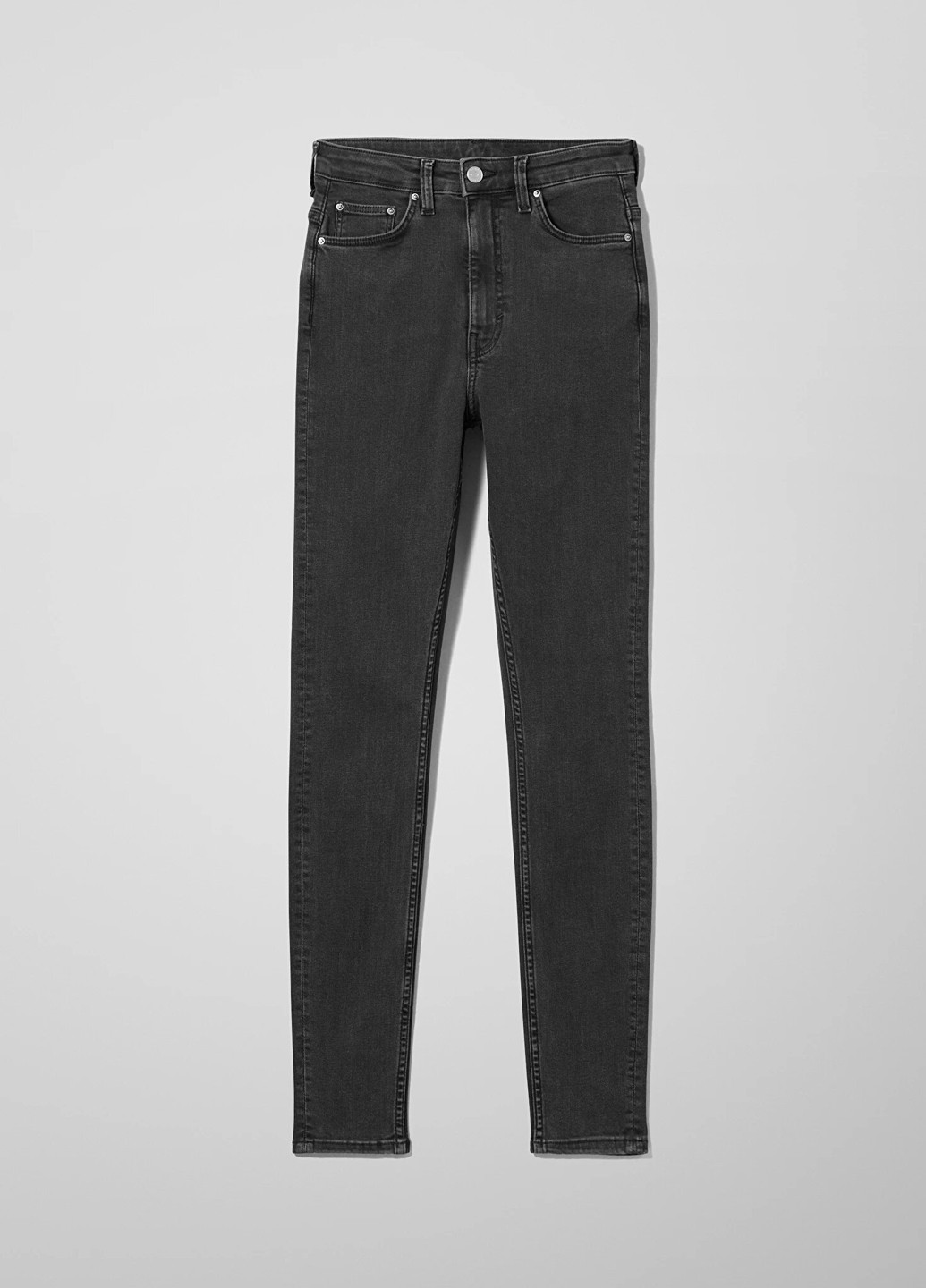 Темно-серые демисезонные зауженные джинсы MTWTFSS Weekday