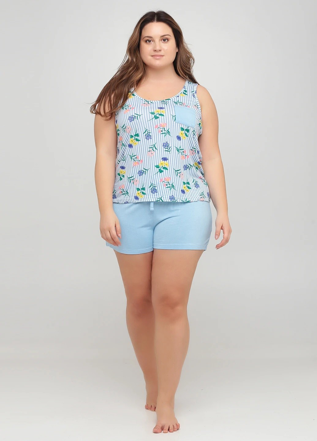 Голубая всесезон пижама (майка, шорты) майка + шорты Studio