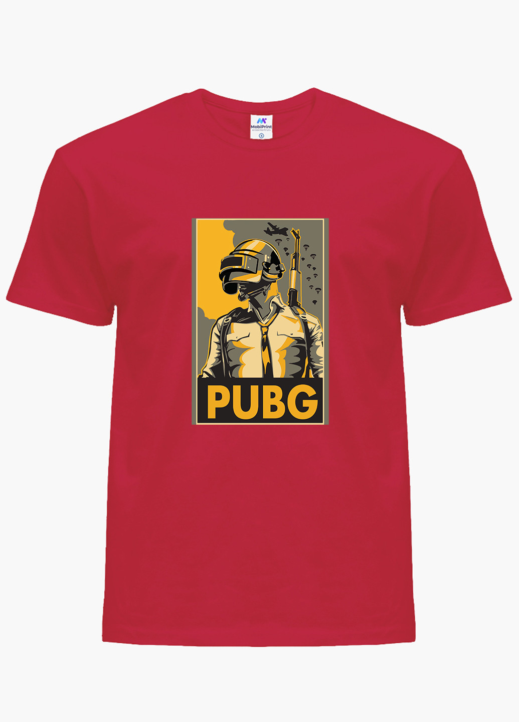 Красная демисезонная футболка детская пубг пабг (pubg)(9224-1181) MobiPrint
