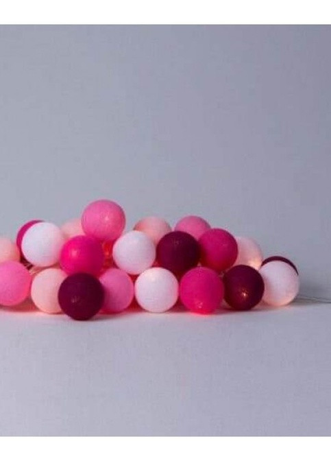 Гирлянда тайские фонарики CBL Розовая 20 шариков, 3.7 м Cotton Ball Lights 5161 (252644028)